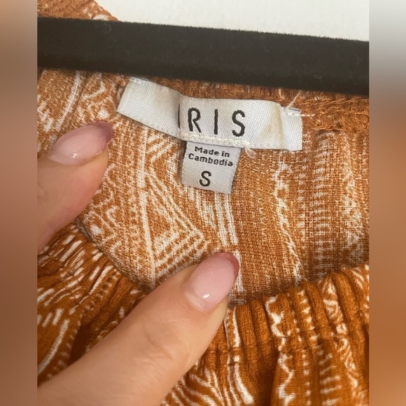 Iris Orange Shorts Romper With pockets Size Small - Picture 4 of 5